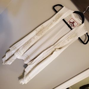 EUC JWLA sleeveless cardi! Beautifully embroidered